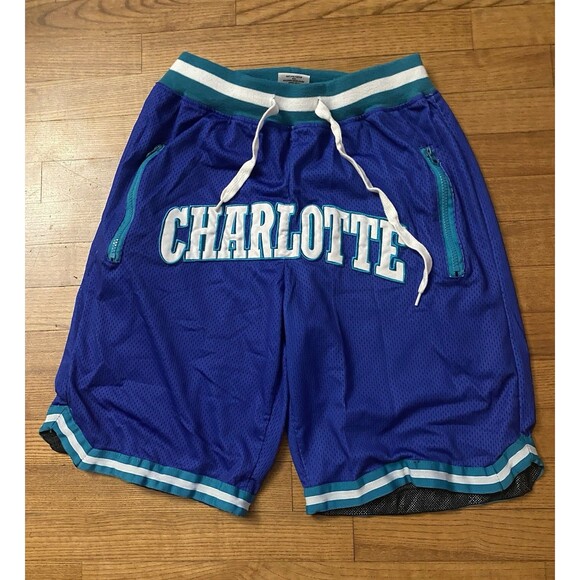 VINTAGE Charlotte Hornets Something Inked City Style NBA Mens M Basketball Short - Picture 1 of 6